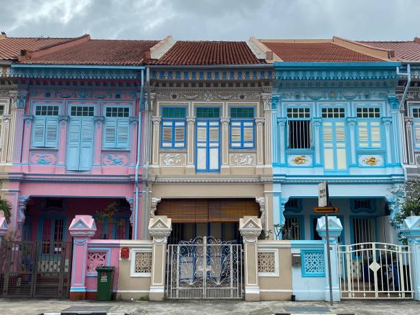 istock Singapore- Peranakan houses 2162123916