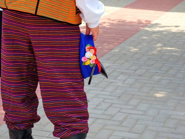 European national clothing. Selective focus.