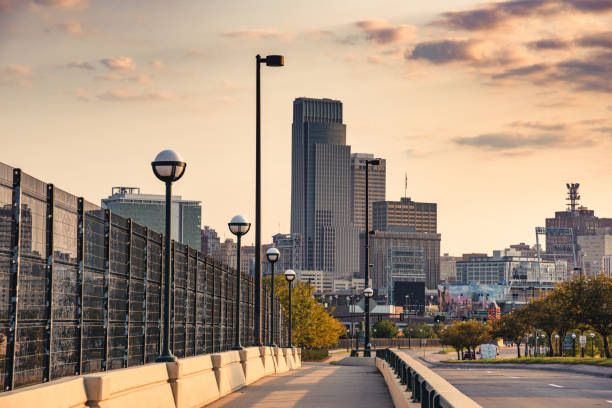 Omaha skyline at dusk