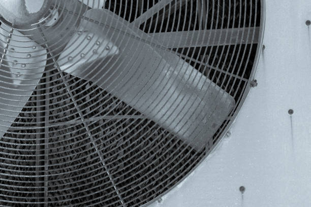 istock Well worn air coinditioning condenser fan 2162138514