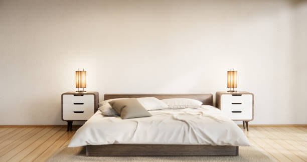 istock Modern Bedroom interior design with decoration room japan. 2162139035