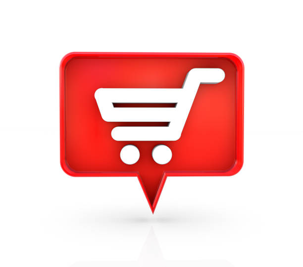 istock Shopping Cart Symbol on Speech Bubble 2162139153