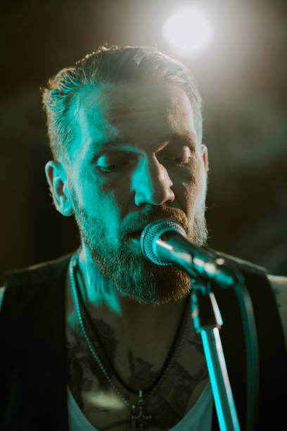 istock Gen X Man Singing Power Ballad 2162140146