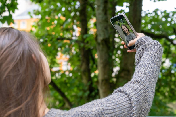 istock Young woman taking a selfie. 2162140690