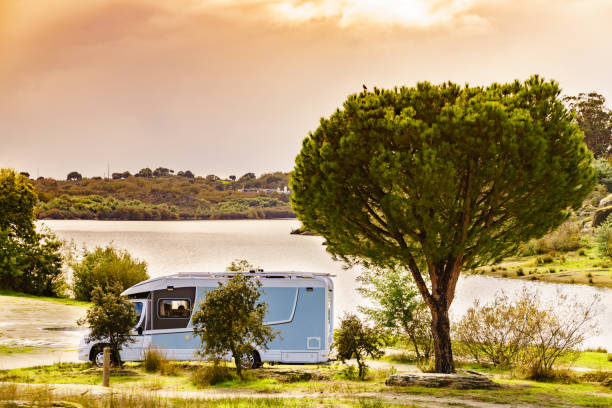 istock Camper rv camping on nature in Portugal 2162147119