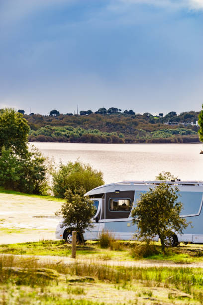 istock Camper rv camping on nature in Portugal 2162148110