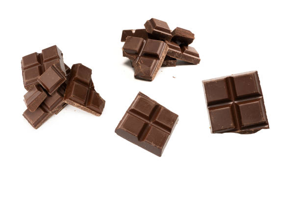 istock A chocolate bar isolated on white background. 2162153112