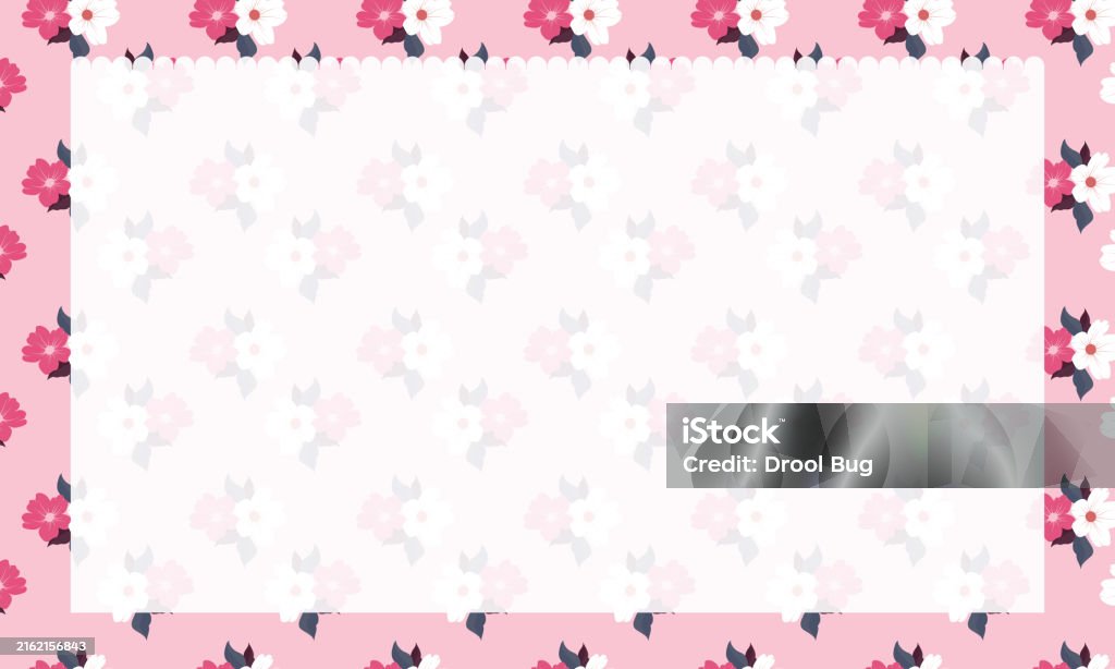 Note Pad Background Pattern Cute Kawaii Sweet Floral Pattern Background With Notepad Stock ...