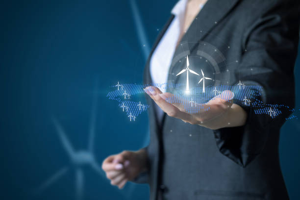 istock Concept promoting renewable energy on a global scale. 2162158943