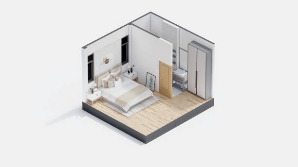 istock architecture isometric interior design home furniture room modern style apartment. 2162159741