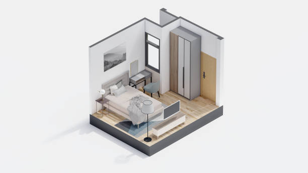 istock architecture isometric interior design home furniture room modern style apartment. 2162159742