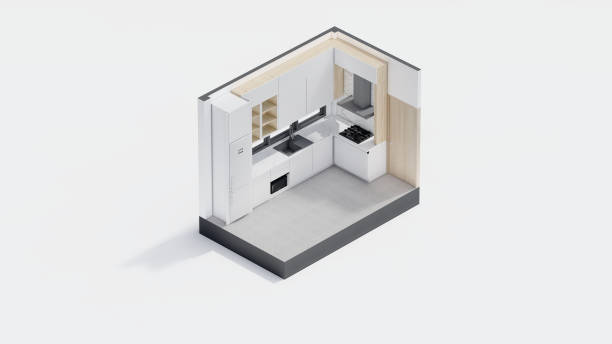 istock architecture isometric interior design home furniture room modern style apartment. 2162159744