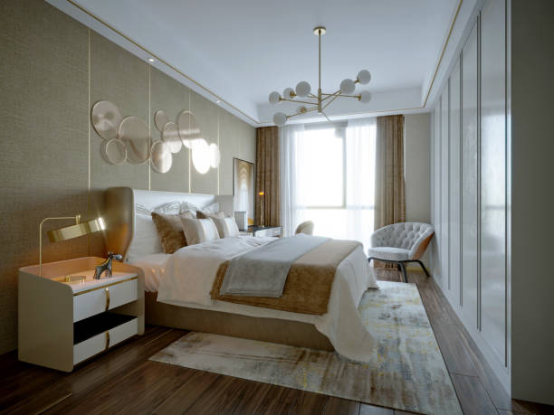 istock 3d render of loft apartment bedroom 2162166141