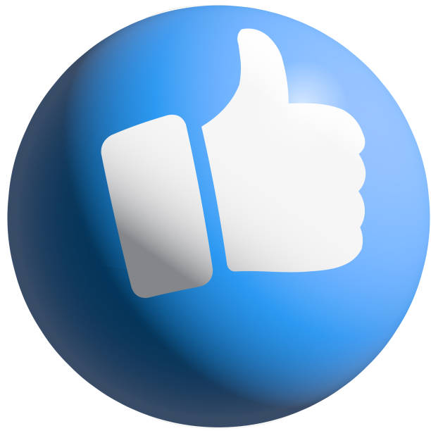istock Cute 3D social media thumbs up icon on white background 2162166669