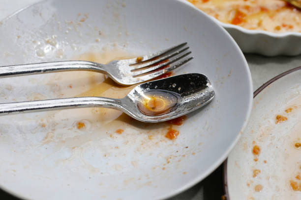 istock Dirty dishes, cleaning cooking utensils concept 2162166856