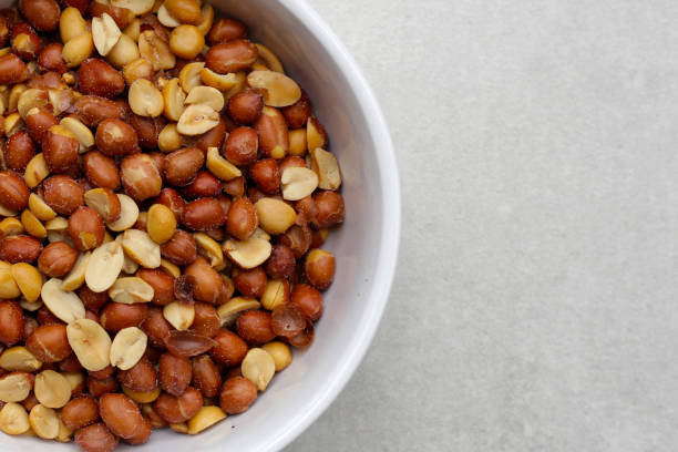 istock Red skin peanuts roasted salted, peanut snacks 2162166868