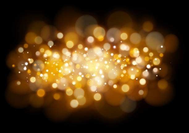 istock Golden yellow colored Christmas Bokeh lights background 2162167287