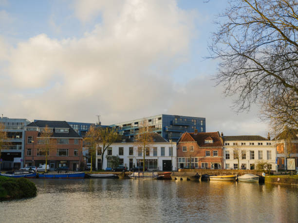 Scenic view of architecture in Utrecht, Netherlands  in spring