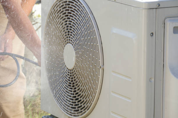 istock air conditioning compressor outdoor unit cleaning service with water spray 2162174546