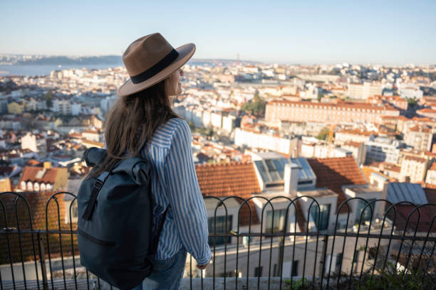 istock Embracing Staycation. Best view of Lisbon. 2162174600