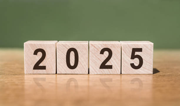 istock Wooden Blocks Spelling Out The Year 2025 On A Tabletop 2162175073