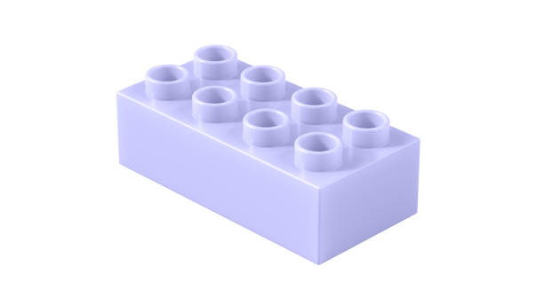 istock Periwinkle Plastic Toy Block Isolated on a White Background. 2162175211