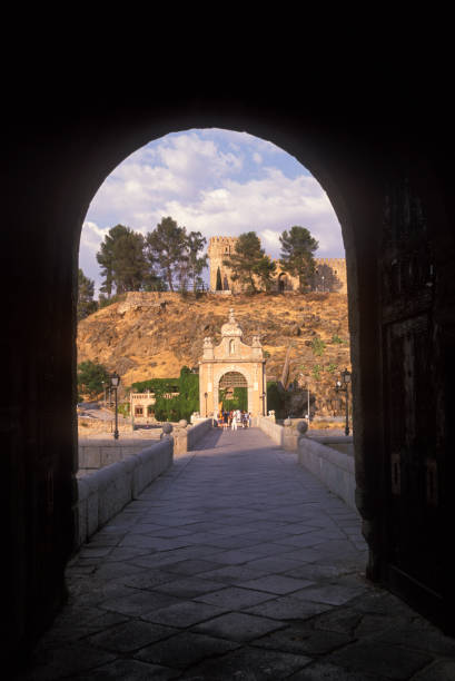 Alcantara Bridge over the Tagus River in Toledo, Spain