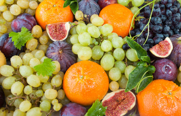 istock Healthy nutrition. Fruit mix background 2162180777