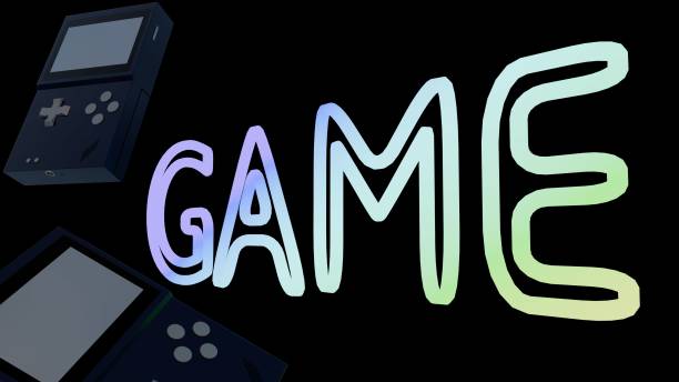 a classic game console reimagined in a dazzling neon rainbow