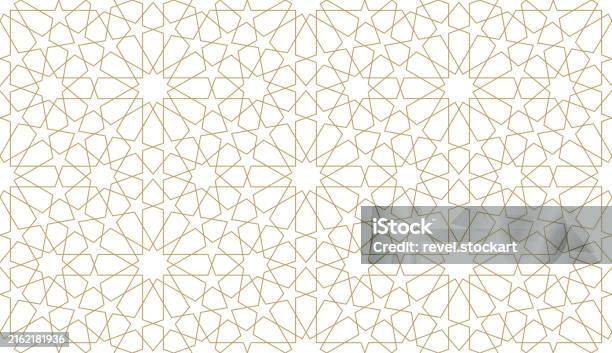 Triangular Arabian Geometric Pattern Seamless Geometric Pattern In Authentic Arabian Style Ilustrasi Stok ...