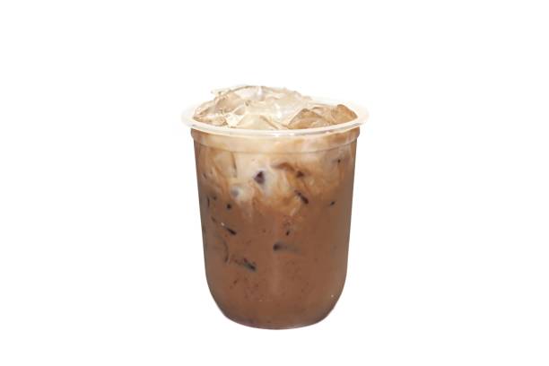 istock Cocoa ice put on white background on isolation concept.serving with milk on top. 2162187640