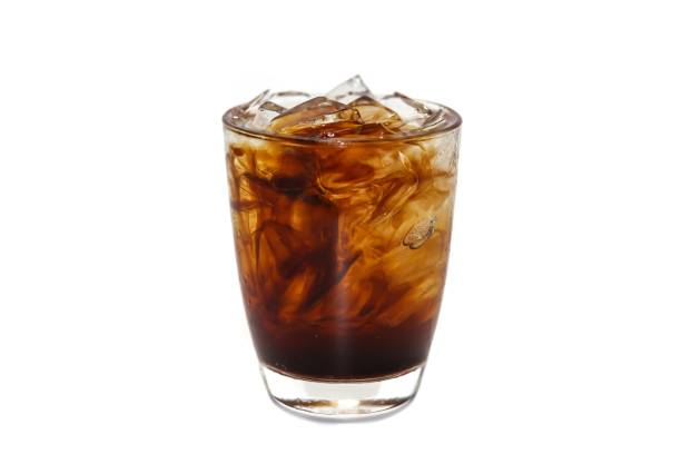 istock Americano ice coffee in the glass put on white background and isolate concept. 2162187668