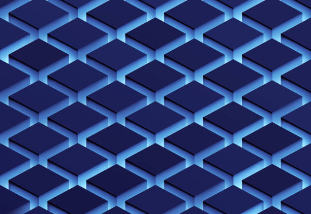 Isometric cubes, retro 3D geometric abstract art for backgrounds, brochures, presentations, banners or covers