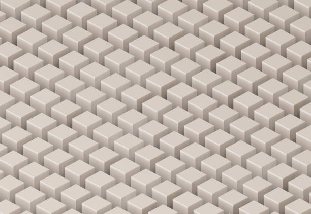 Isometric cubes, retro 3D geometric abstract art for backgrounds, brochures, presentations, banners or covers