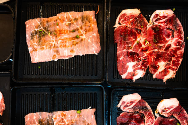 Barbecue,Grilled meat skewers,China,Asia.