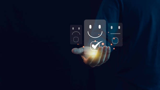 istock Customer Experience Concept, User give rating to service experience on online application, Best Excellent Services Rating for Satisfaction present Showing excellent rating Five Star. Review, feedback. 2162191911