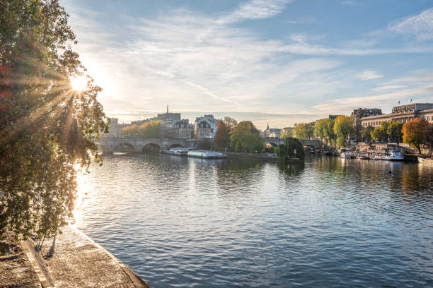 istock Morning Sunlight on the Seine River in Paris 2162193080