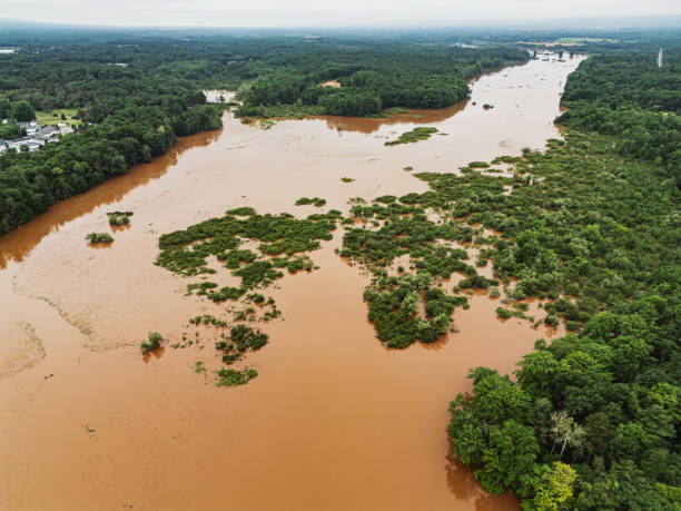 istock Aerial View of Flood Damage 2162193216