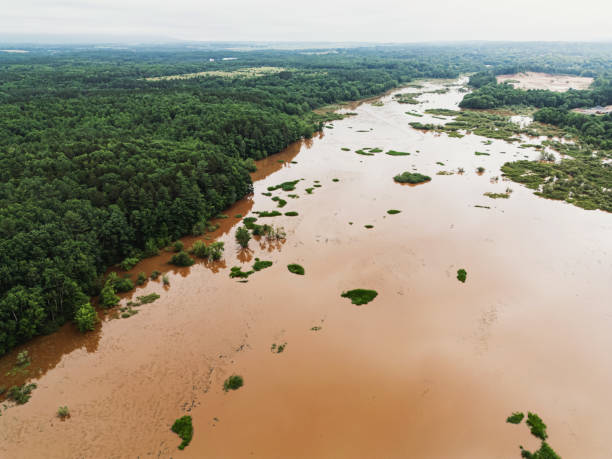 istock Aerial View of Flood Damage 2162193225