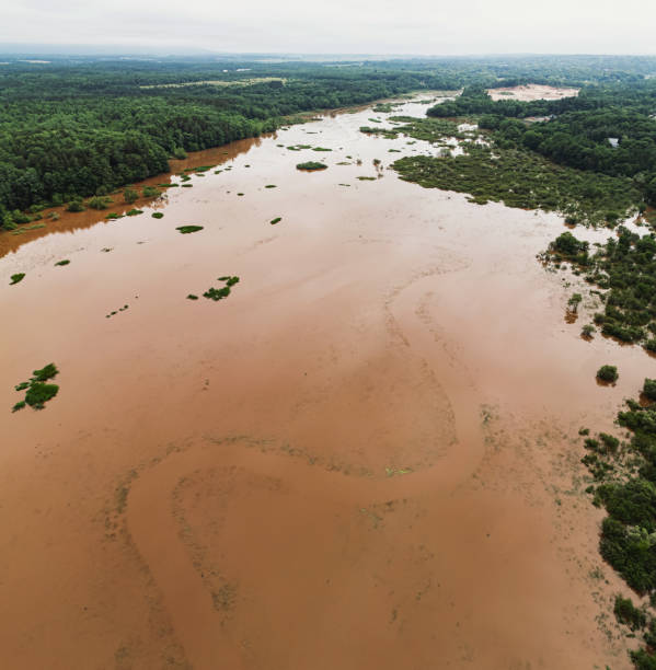 istock Aerial View of Flood Damage 2162193229