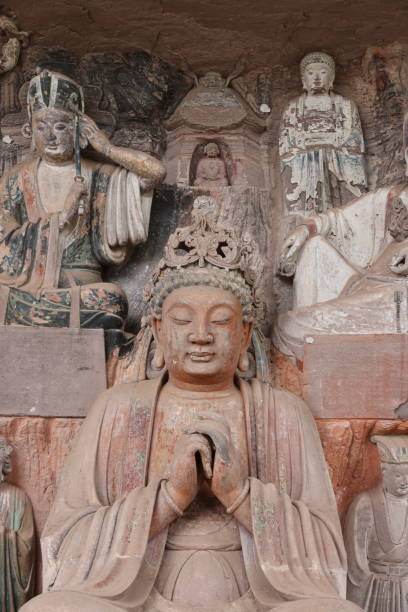 istock Sichuan Anyue stone carving statue 2162193447