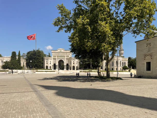 Istanbul Turkey. July 7, 2024. Beyazit Square, located in the north of Ordu Street in the Fatih district of Istanbul. Officially known as Freedom Square, it is more generally known as Beyazit Square. Beyazit Square and Istanbul University.