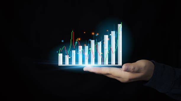 istock Businessman holding virtual technical graph and chart for analysis stock market, technology investment and value investment concept. 2162198745