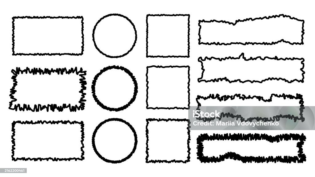 Borde Rugoso Ilustración de Marco Rectangular De Grunge Con Borde Rasgado Rugoso ...