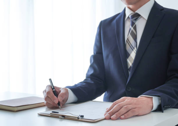 istock Businessman image background writing with a pen 2162200814