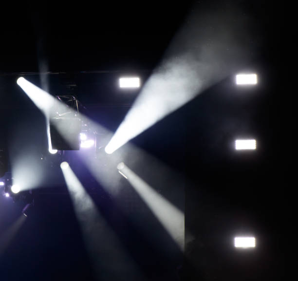 istock Blue light at a concert. Abstract background 2162202582