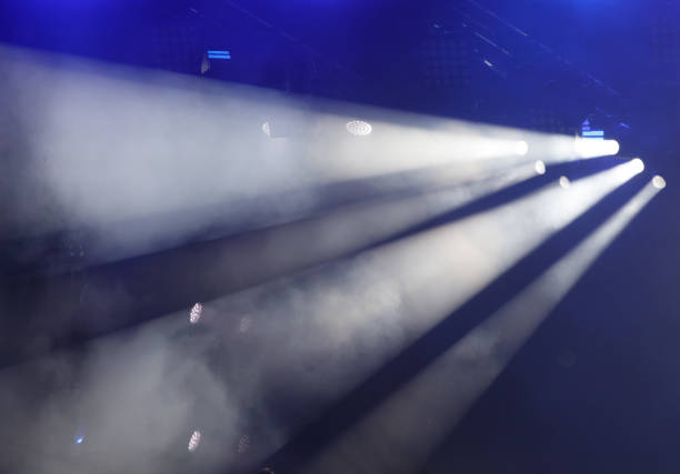 istock Blue light at a concert. Abstract background 2162202583