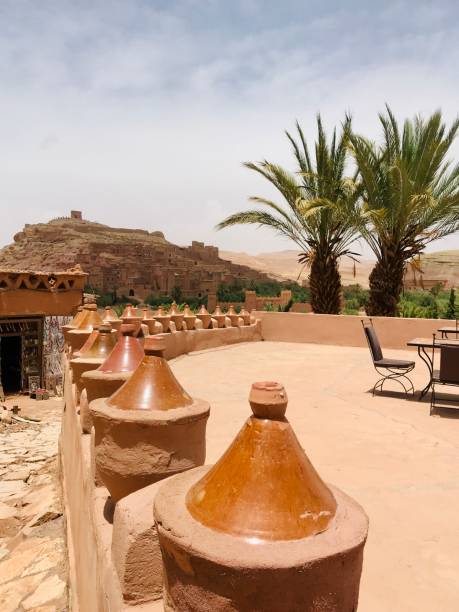 istock A panoramic view in Morocco with palm trees, mountains 2162218846