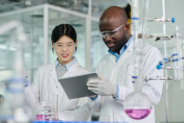 istock Two scientists carrying out new trial 2162219978