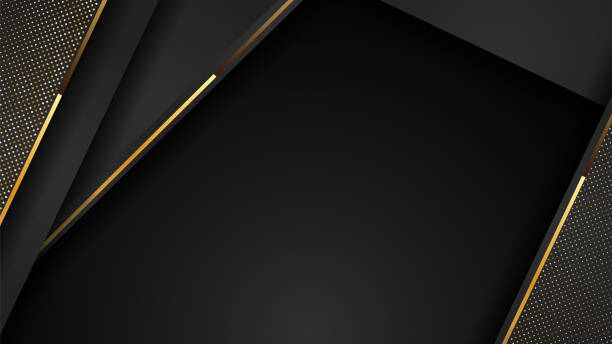 istock Abstract luxury gold and black background for award ceremony event design 2162221231
